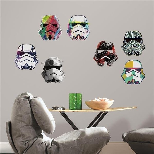 Roommates Roommates RMK3591SCS Star Wars Artistic Storm Trooper Heads Peel & Stick Wall Decals RMK3591SCS